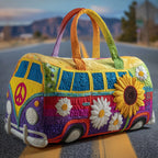 Hippie Journey Quilted Duffle Bag