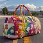 Hippie Journey Quilted Duffle Bag