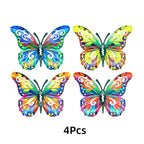 A complete set! 4Pcs Butterfly Metal Wall Decor