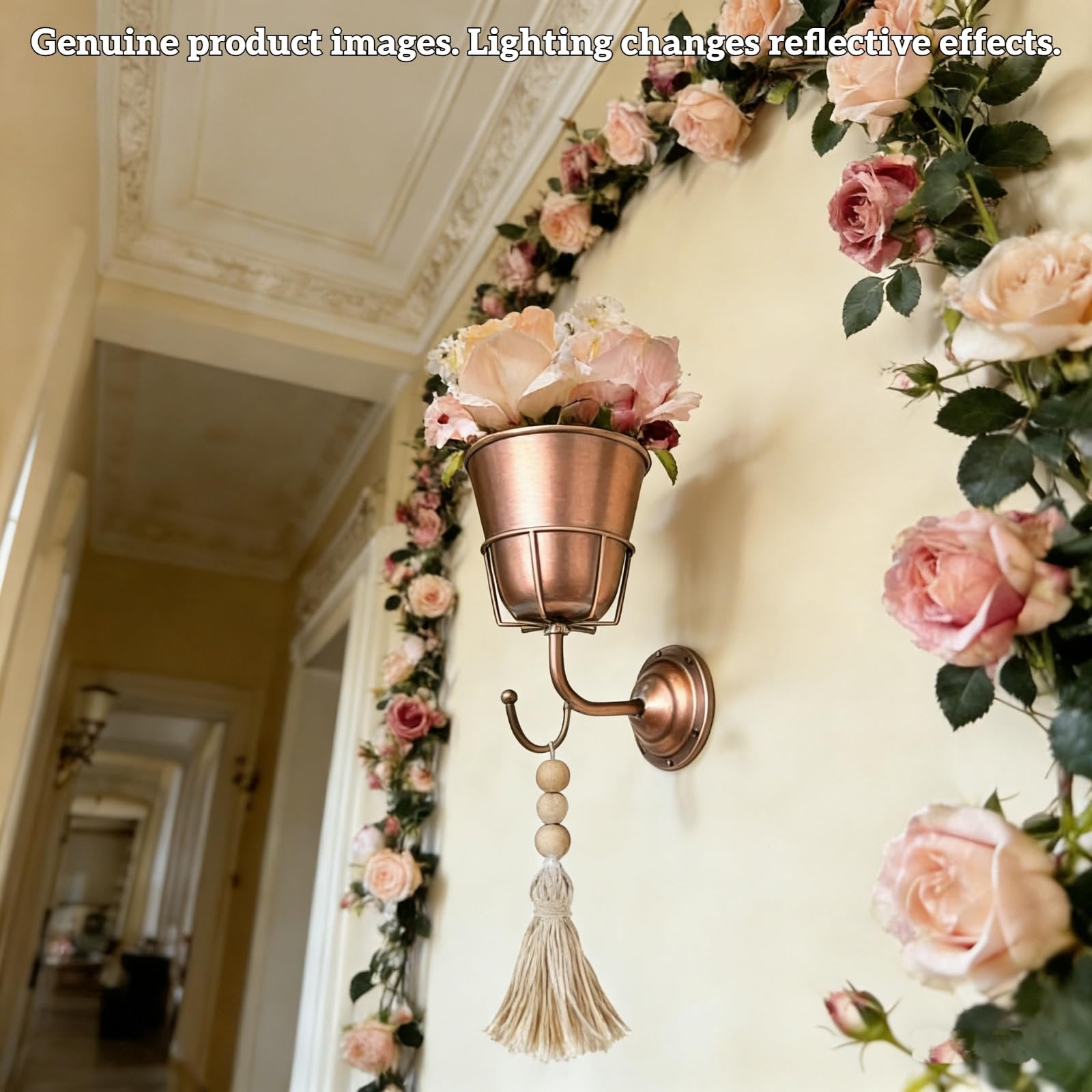 🌸 Wall-Mounted Flower Vase with Hook