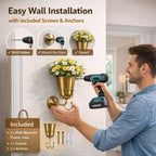 🌸 Wall-Mounted Flower Vase with Hook