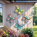 A complete set! 4Pcs Butterfly Metal Wall Decor